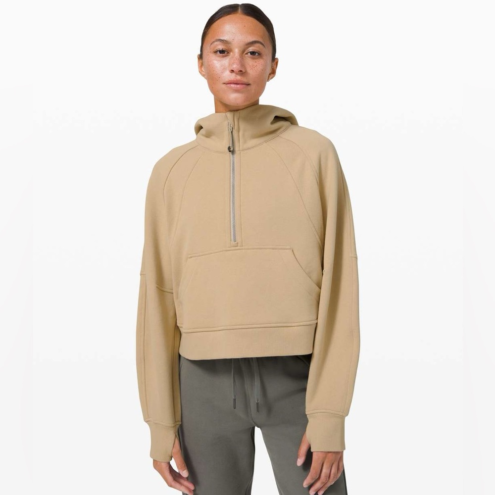 LIKE NEW lululemon cropped scuba quarter zip hoodie in trench